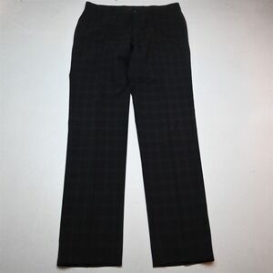 Sartore 34x36 Black Plaid Compagnia della Lana Italy Made Straight Dress Pants